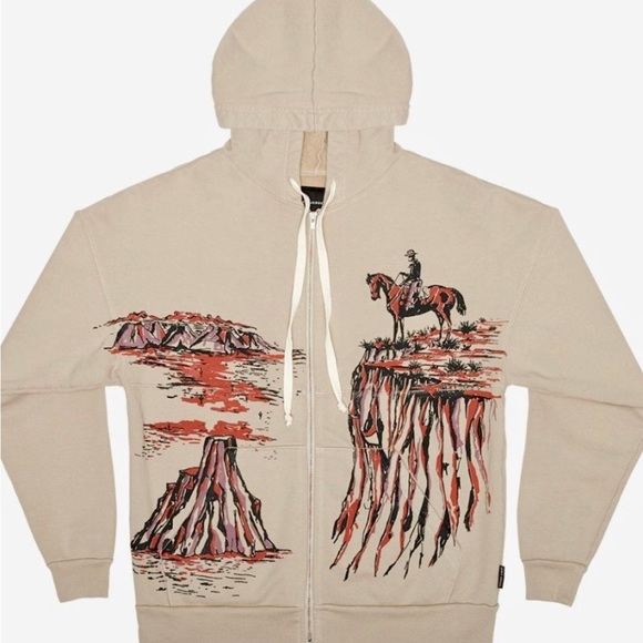 Spirit Jersey NWT unisex large (women size down) Road to nowhere zip up hoodie - Picture 3 of 5